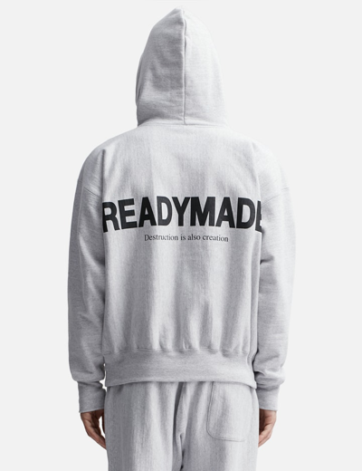 Shop Readymade Smile Logo Hoodie In Grey