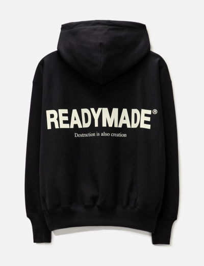 Shop Readymade Smile Logo Hoodie In Black
