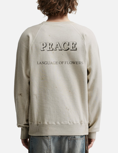 Shop Saint Michael Daisy Peace Sweatshirt In Grey