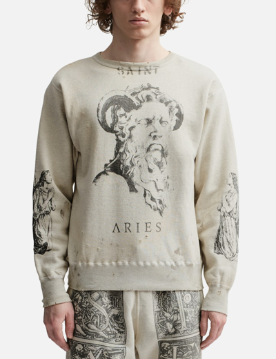 Shop Saint Michael X Aries Mr Sweatshirt In Grey