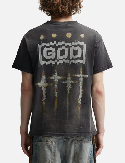 Shop Saint Michael X Forsomeone God T-shirt In Black