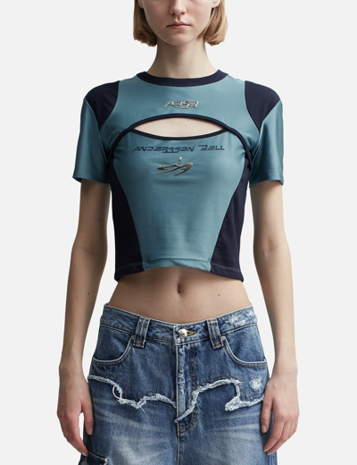 Shop Andersson Bell Cut-out Racing T-shirt In Blue