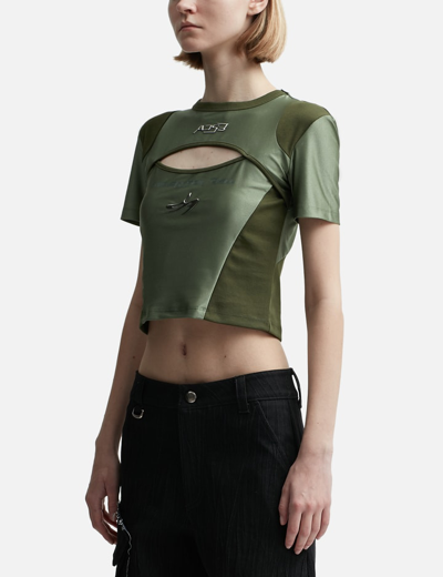 Shop Andersson Bell Cut-out Racing T-shirt In Green