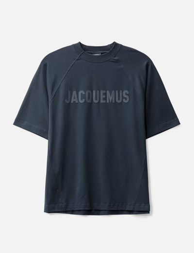 Shop Jacquemus Le T-shirt Typo In Blue