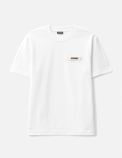 Shop Jacquemus Le T-shirt Grosgrain In White