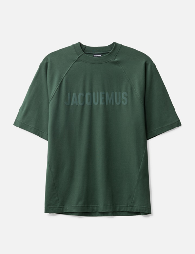 Shop Jacquemus Le T-shirt Typo In Green