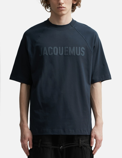 Shop Jacquemus Le T-shirt Typo In Blue