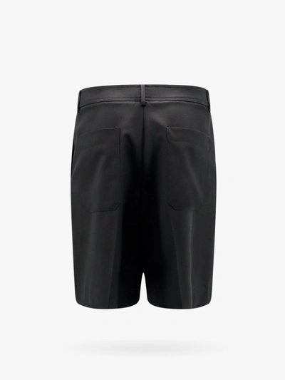 Shop Valentino Man Beruda Shorts Man Black Bermuda Shorts
