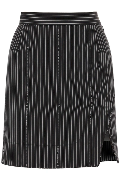 Shop Vivienne Westwood 'rita' Wrap Mini Skirt With Pinstriped Motif Women In Black