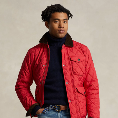 Shop Ralph Lauren The Beaton Quilted Jacket In Rl2000 Red