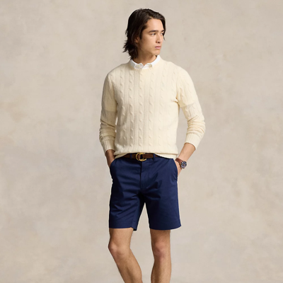 Shop Ralph Lauren 9-inch Tailored Fit Performance Short In Refined Navy