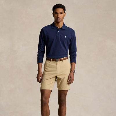 Shop Ralph Lauren 9-inch Tailored Fit Performance Short In Classic Khaki