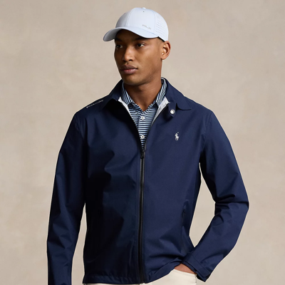 Shop Rlx Golf Water-repellent Twill Jacket In Refined Navy