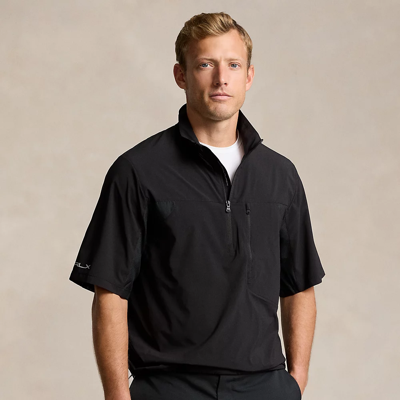 Shop Rlx Golf Packable Water-repellent Pullover In Polo Black