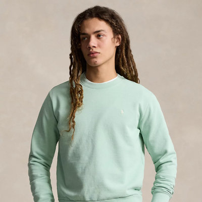 Shop Ralph Lauren Loopback Fleece Sweatshirt In Celadon