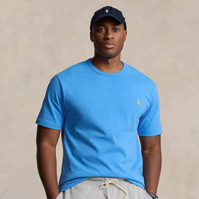 Shop Polo Ralph Lauren Heavyweight Jersey T-shirt In Riviera Blue