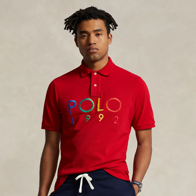 Shop Ralph Lauren Classic Fit Polo 1992 Mesh Polo Shirt In Rl 2000 Red