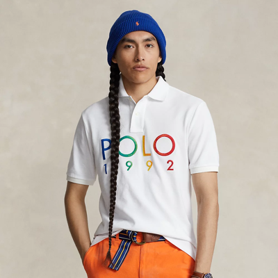 Shop Ralph Lauren Classic Fit Polo 1992 Mesh Polo Shirt In White