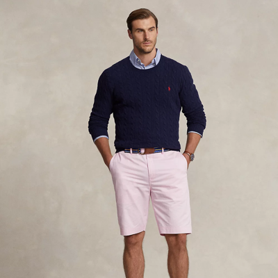 Shop Polo Ralph Lauren Stretch Classic Fit Chino Short In Carmel Pink