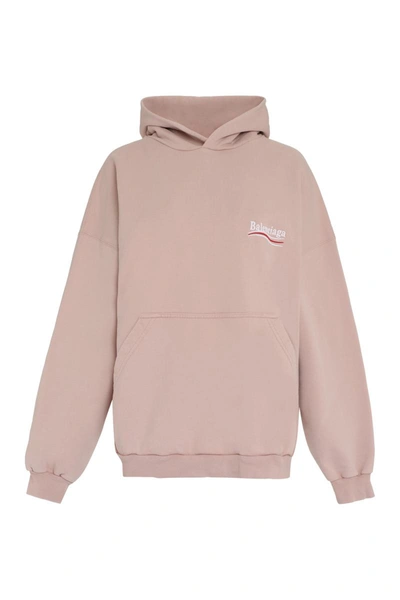 Shop Balenciaga Oversize Logo Print Sweatshirt In Pink