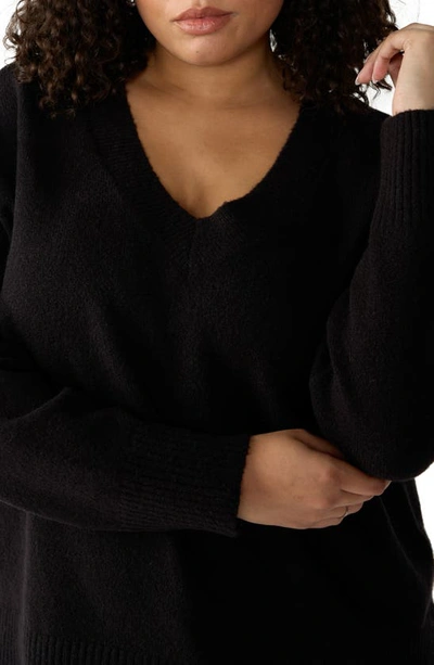 Sanctuary Easy Breezy V-neck Pullover In Black