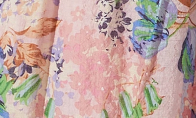 Shop Astr Emine Floral Cutout Sundress In Pink Blue Floral