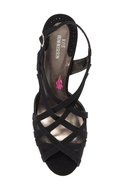 Shop Ros Hommerson Lacey Strappy Pump In Black Microtouch