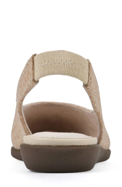 Cliffs By White Mountain Memory Slingback Flat In Beige/ Raffia