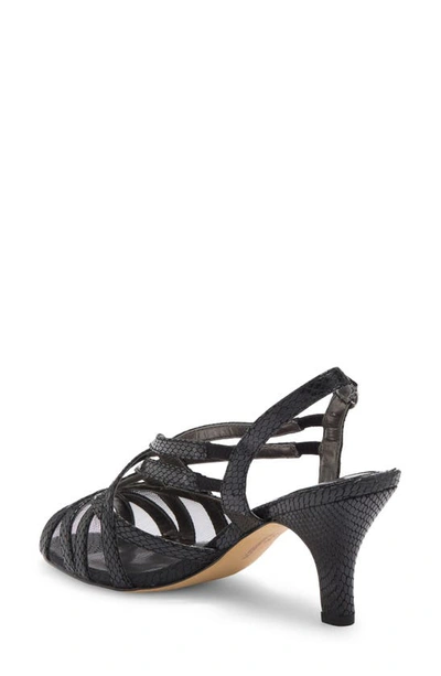 Shop Ros Hommerson Lacey Strappy Pump In Black Snake Print