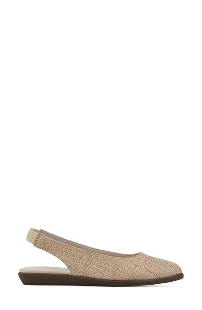 Cliffs By White Mountain Memory Slingback Flat In Beige/ Raffia