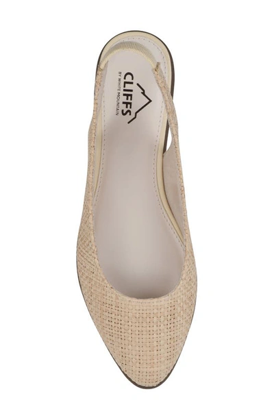 Cliffs By White Mountain Memory Slingback Flat In Beige/ Raffia