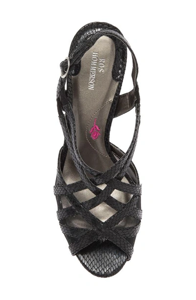Shop Ros Hommerson Lacey Strappy Pump In Black Snake Print