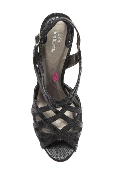 Ros Hommerson Lacey Strappy Pump In Black Snake Print
