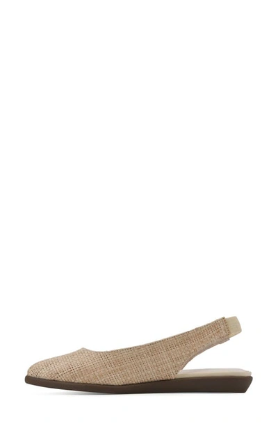 Cliffs By White Mountain Memory Slingback Flat In Beige/ Raffia