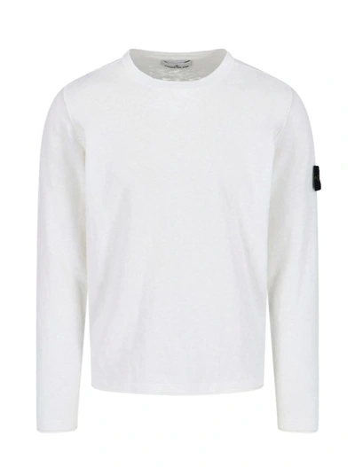 Shop Stone Island Sweaters White