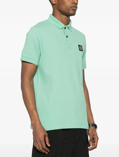 Shop Stone Island T-shirts And Polos In Verde Chiaro