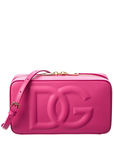 Shop Dolce & Gabbana Dg Small Leather Camera Bag In Pink
