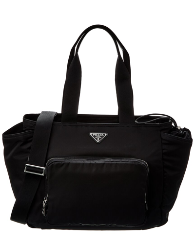 Shop Prada Nylon Baby Bag In Black
