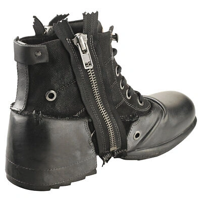 Pre-owned Replay Clutch Herren Black Stiefel Ankle - 43 Eu In Schwarz