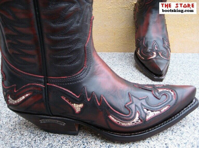 Pre-owned Sendra Boots 3242 Dunkelrot Schlange Cowboystiefel Westernstiefel Gr. 38 Bis 43 In Schwarz