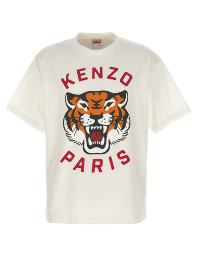 Shop Kenzo Lucky Tiger T-shirt In White