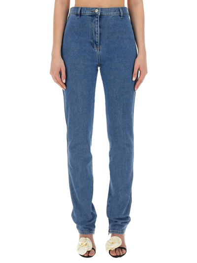 Shop Magda Butrym Slim Fit Jeans In Denim
