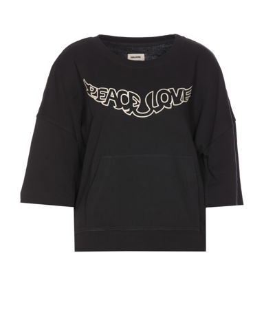 Shop Zadig &amp; Voltaire Kaly Slub T-shirt In Black