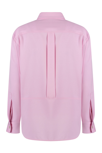 Shop Alexander Mcqueen Wool Overshirt In Pink