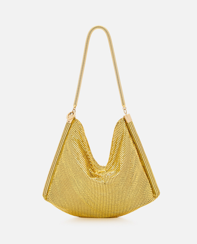 Shop Rabanne Small Pixel Tube Shoulder Bag In Golden