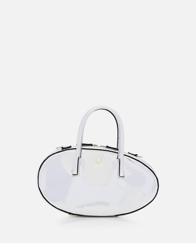 Shop Simone Rocha Egg Case Bag In Silver