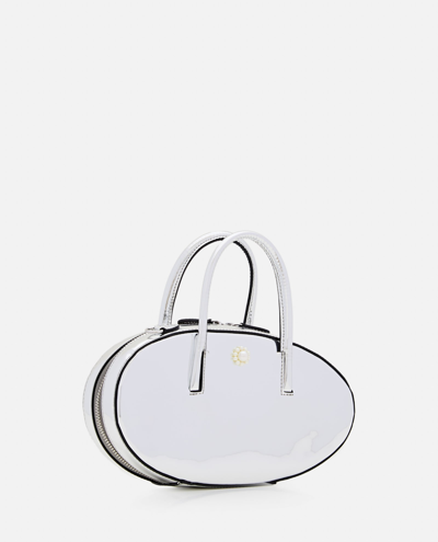 Shop Simone Rocha Egg Case Bag In Silver