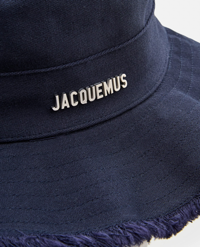 Shop Jacquemus Le Bob Artichaut Cotton Hat In Blue