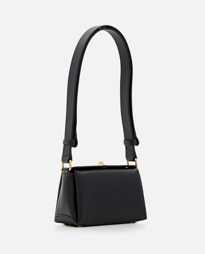 Plan C Smooth Grain Calfskin Shoulder Bag In Black