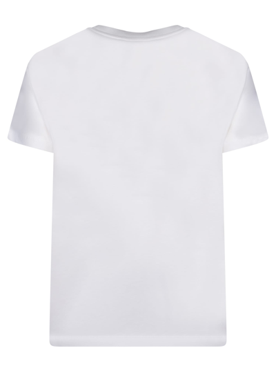 Shop Moncler Roundneck Ivory T-shirt In White